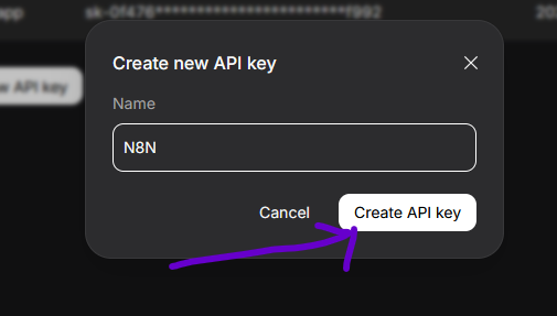Generating DeepSeek API Key for n8n